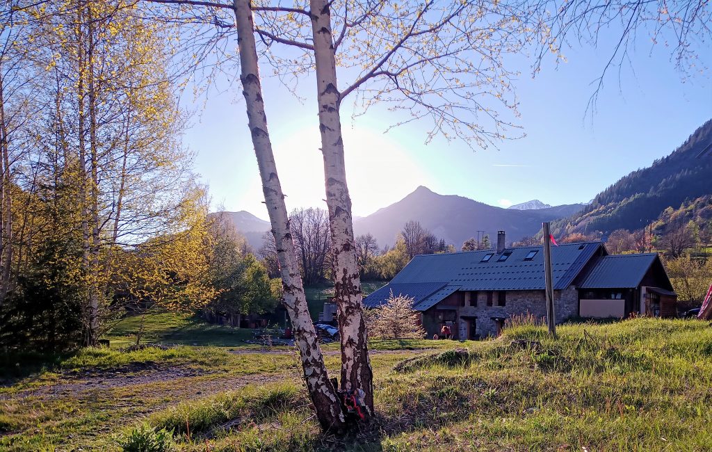 fin de journée sur le gîte de Chauffarel